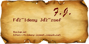 Földesy József névjegykártya