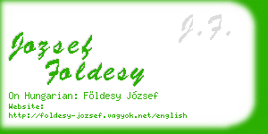 jozsef foldesy business card