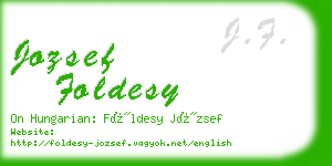 jozsef foldesy business card